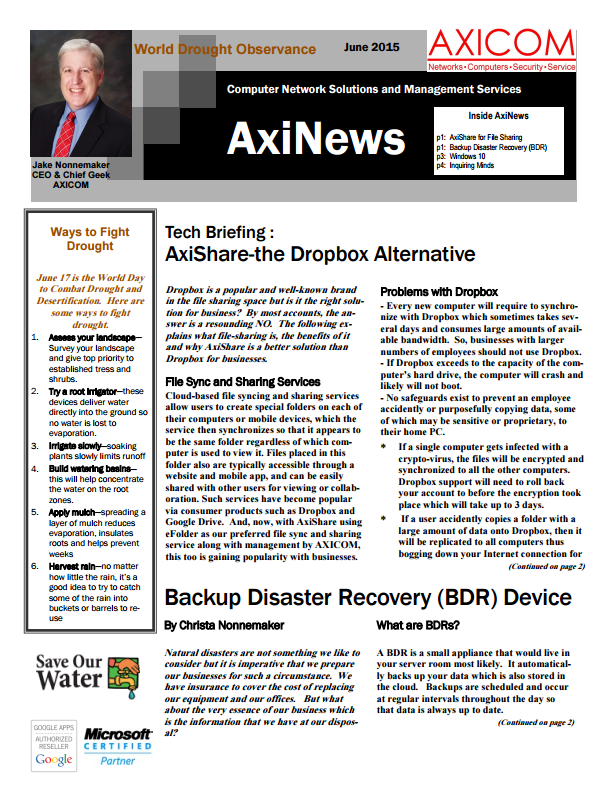 Newsletter Archive June 2015