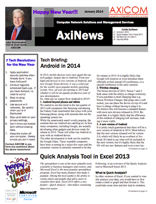 Newsletter Archive January 2014